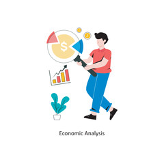 Economic Analysis Flat Style Design Vector illustration. Stock illustration
