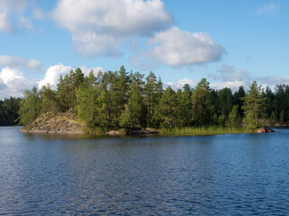 Fototapeta na wymiar island on a lake