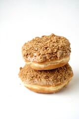 Cookie butter Donut / Doughnut isolated on white background