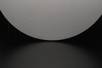 white round circular canvas for oil colour painting texture background