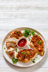 chicken breasts with crunchy fried onion coating