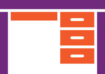 Desk Vector Icon Design Illustration