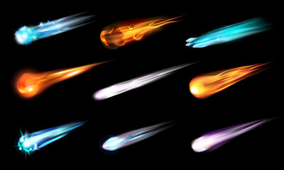 Space Meteor Comet Set