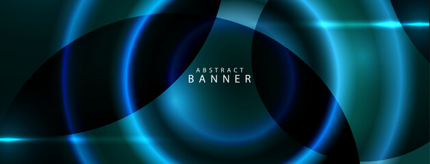 abstract background with blue circle rays