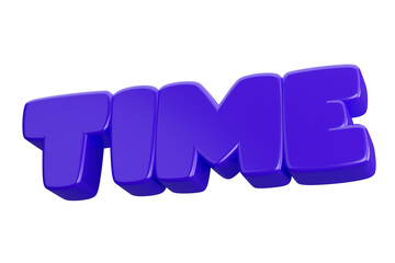 time 3d word text