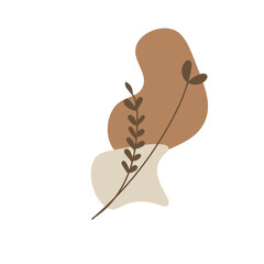 aesthetic pastel blob with leaf