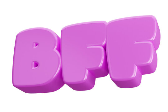 bff 3d word text