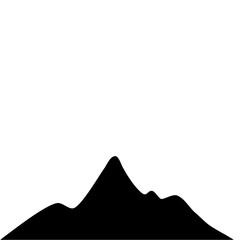 Mountain nature silhouette