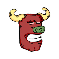 Cartoon Cow and Buffalo Clipart