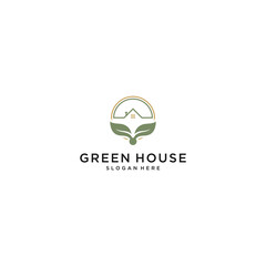 green house logo template in white background