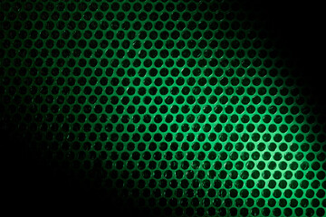 Bubble wrap lit by green light background