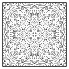 Mandala coloring page for adults. Mandala background. Mandala pattern coloring page. Hand drawn mandala pattern background. Vector black and white coloring page for coloring book.