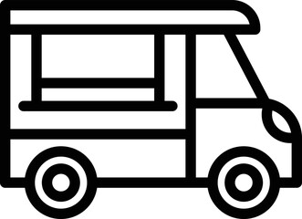 Coffee Truck Vector Icon Design Illustration