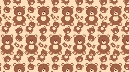 seamless pattern with teddy