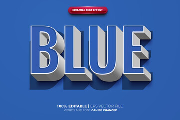 Blue Bold Long Shadow 3D editable text effect