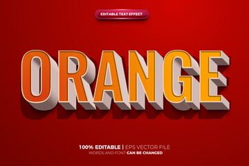 Orange Bold Long Shadow 3D editable text effect