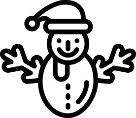 Snowman Vector Icon Design Illustration
