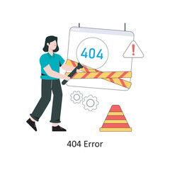 404 Error Flat Style Design Vector illustration. Stock illustration