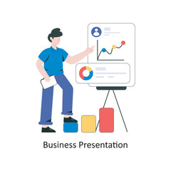 Business Presentation Flat Style Design Vector illustration. Stock illustration