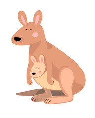 Big and small animals, bright colors, pastel colors