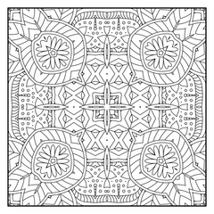 Obraz premium Mandala coloring page for adults. Mandala background. Mandala pattern coloring page. Hand drawn mandala pattern background. Vector black and white coloring page for coloring book.