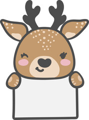 cute animal holding blank sign, adorable safari animals