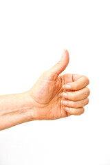 woman gesture of thumb up