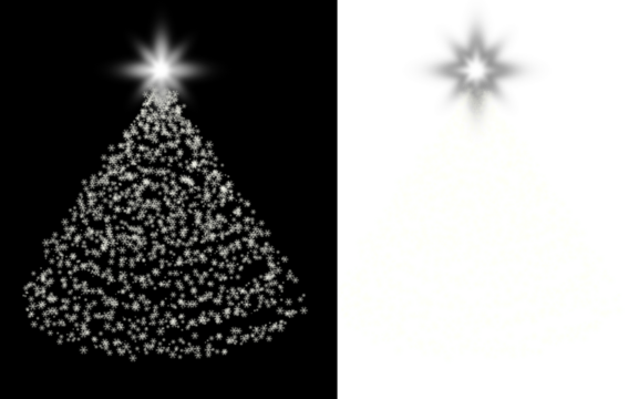 christmas tree with snow effect white