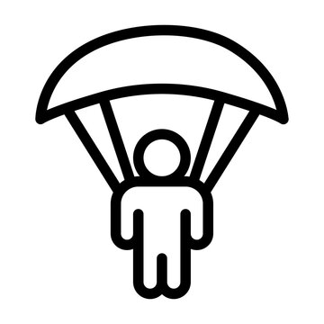 recommend clip art: paragliding line icon illustration vector graphic