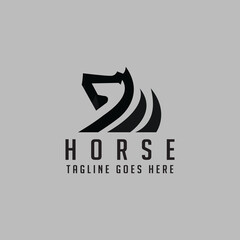 Horse logo design template. Vector illustration