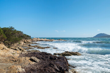 Beautiful white sandy beach at San Teodoro Sardinia
