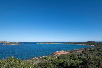 San teodoro, Sardinie-17-19-2021-Beautiful white sandy beach.