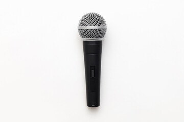Vocal Microphone on white background, mock up