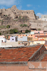Obraz premium Castelsardo, Sardinia, Italy beautiful town on top of a hill.