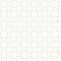 Geometric linear pattern, golden lines on a white background, interesting rounded lines and patterns