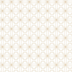 Geometric linear pattern, golden lines on a white background, interesting rounded lines and patterns