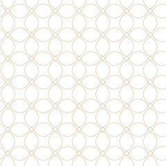 Geometric linear pattern, golden lines on a white background, interesting rounded lines and patterns