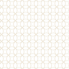 Fototapeta premium Geometric linear pattern, golden lines on a white background, interesting rounded lines and patterns
