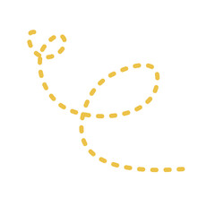 Abstract gold dashed line