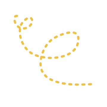 Abstract Gold Dashed Line