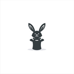 Vector rabbit logo on the white background, inspiration symbol rabbit. 