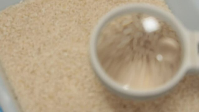 making rice noodles.
grain supply and preparation process
