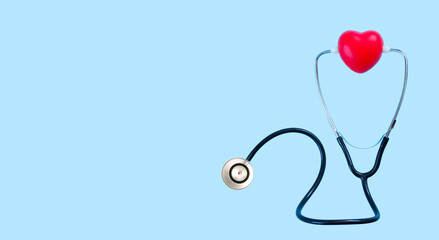 Heart and cardiology clinic stethoscope medical background