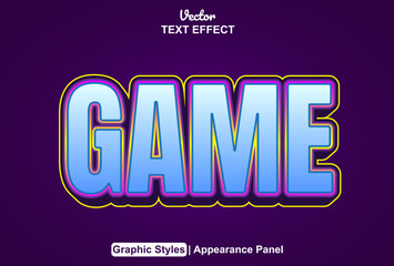 Game text effects with graphic style and editable.