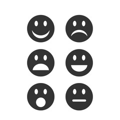 Fototapeta premium Emoji icon. Emotion emoji face set background vector ilustration.
