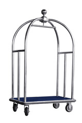 Stainless steel luxury trolley bag. © nuwatphoto