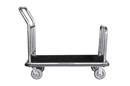 Stainless steel trolley bag.