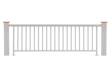 White Steel railing