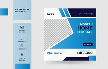 Luxury Home Sale Social Media post, Home Sale Social Media Promotion. Real estate Instagram social media post web banner. home sale. house sale