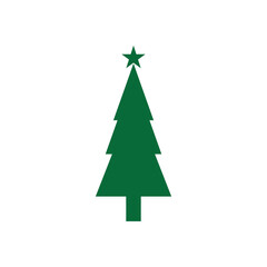 Pine tree illustration vector flat design template